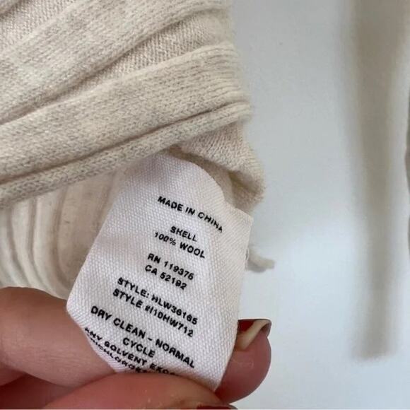 Helmut Lang Wool Lightweight Ribbed Cutout Top - Picture 6 of 6